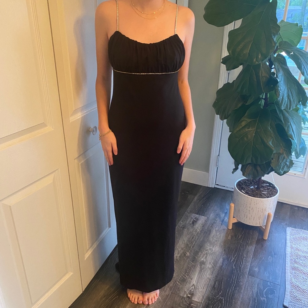 90s Vintage Prom or Formal Dress with Jewel Accents